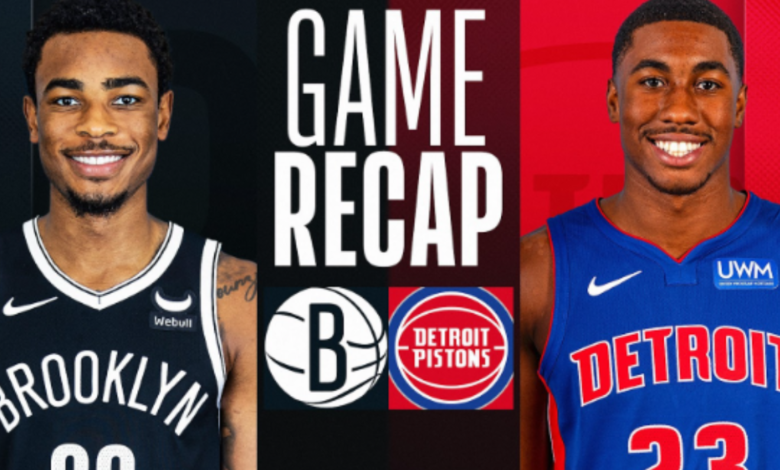 detroit pistons vs brooklyn nets match player stats