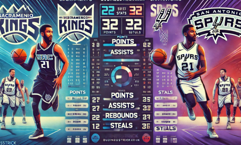 sacramento kings vs san antonio spurs match player stats