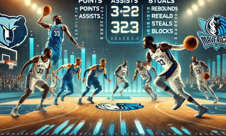 memphis grizzlies vs dallas mavericks match player stats